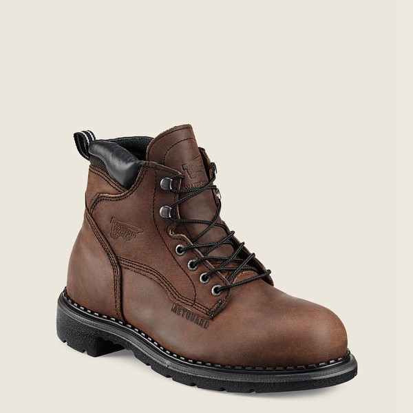 Botas de Seguridad Red Wing Hombre Marrom/Negros - Supersole® - 6-Inch Waterproof Toe Metguard - 203